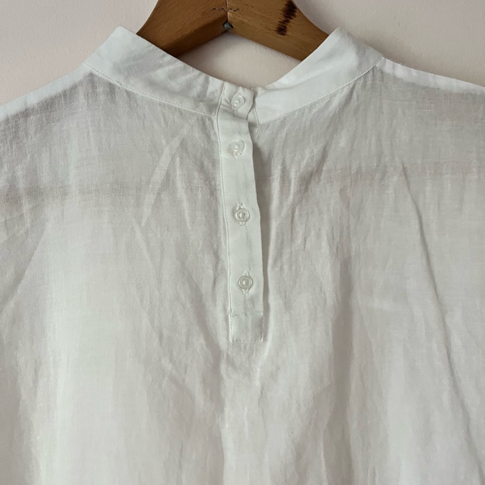Chloé Stora White Embroidered Cotton Blouse 38 Medium - Picture 5 of 6